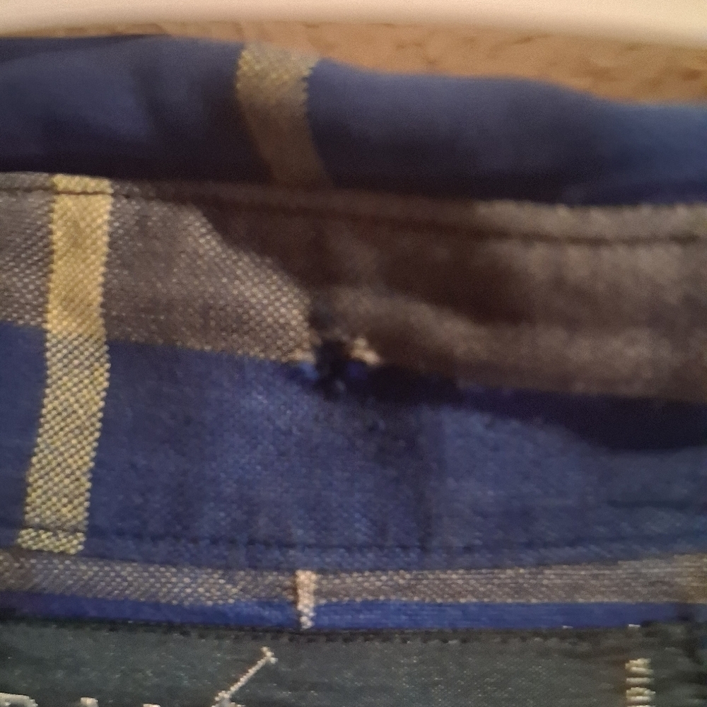 Vintage RALPH LAUREN Blaire 100% Cotton BUTTON DWN Blue Yellow L - Picture 6 of 7